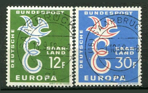 Saar Afa 437 - 38 Stemplet