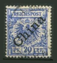 Tysk post i Kina Afa 04x Stemplet