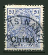 Tysk post i Kina Afa 18 Stemplet
