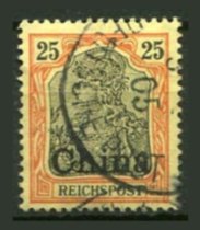 Tysk post i Kina Afa 19 Stemplet