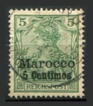 Tysk post i Marokko Afa 08 Stemplet