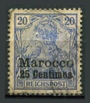 Tysk post i Marokko Afa 10 Stemplet