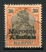 Tysk post i Marokko Afa 12 Stemplet