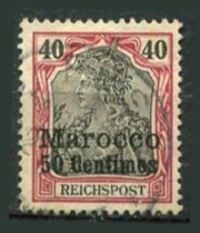Tysk post i Marokko Afa 13 Stemplet
