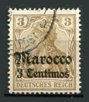 Tysk post i Marokko Afa 21 Stemplet