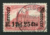 Tysk post i Marokko Afa 30 Stemplet