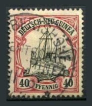 Tysk post i Ny Guinea Afa 13 Stemplet