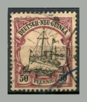 Tysk post i Ny Guinea Afa 14 Stemplet