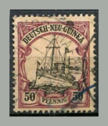 Tysk post i Ny Guinea Afa 14 Stemplet