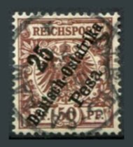 Tysk post i Østafrika Afa 10 Stemplet