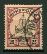 Tysk post i Østafrika Afa 17 Stemplet