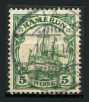 Tysk post i Kamerun Afa 21 Stemplet