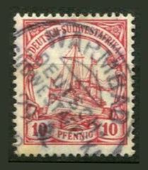 Tysk post i Kamerun Afa 22 Stemplet