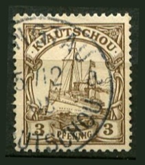 Tysk post i Kautchou Afa 05 Stemplet