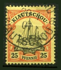 Tysk post i Kautchou Afa 09 Stemplet