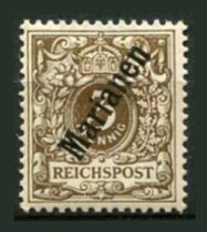 Tysk post i Marianerne Afa 01 Ustemplet