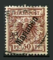 Tysk post i Marianerne Afa 06 Stemplet