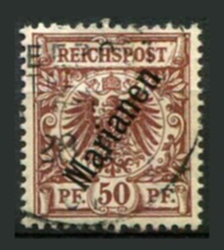 Tysk post i Marianerne Afa 06 Stemplet