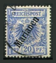 Tysk post i Marianerne Afa 07 Stemplet