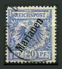 Tysk post i Marianerne Afa 07 Stemplet