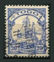 Tysk post i Togo Afa 10 Stemplet