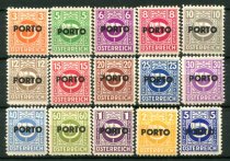 Østrig Afa 01 - 15 Ustemplet Porto