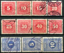 Østrig Afa 047 - 57 Stemplet Portomærker