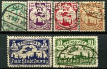 Danzig Afa 66 - 71 Stemplet