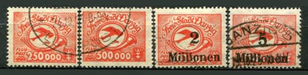 Danzig Afa 178 - 81 Stemplet