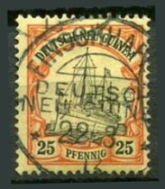 Tysk post i Ny Guinea Afa 11 Stemplet