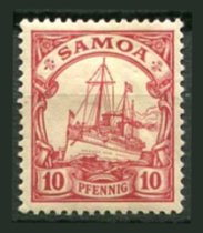 Tysk post i Samoa Afa 09 Ustemplet