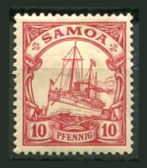 Tysk post i Samoa Afa 09 Ustemplet