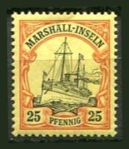 Tysk post i Marshall Øerne Afa 17 Ustemplet