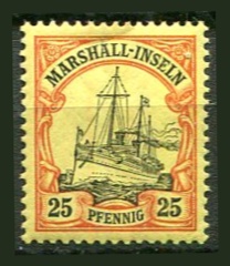 Tysk post i Marshall Øerne Afa 17 Ustemplet