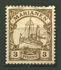 Tysk post i Marianerne Afa 07 Ustemplet