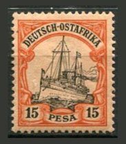 Tysk post i Østafrika Afa 15 Postfrisk
