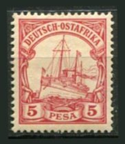 Tysk post i Østafrika Afa 13 Ustemplet