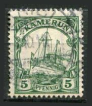 Tysk post i Kamerun Afa 21 Stemplet