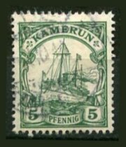 Tysk post i Kamerun Afa 21 Stemplet