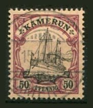 Tysk post i Kamerun Afa 14 Stemplet