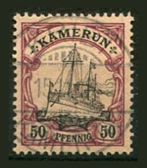 Tysk post i Kamerun Afa 14 Stemplet