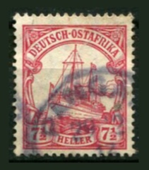 Tysk post i Østafrika Afa 32 Stemplet
