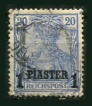 Tysk post i Tyrkiet Afa 14 Stemplet