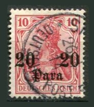 Tysk post i Tyrkiet Afa 37 Stemplet