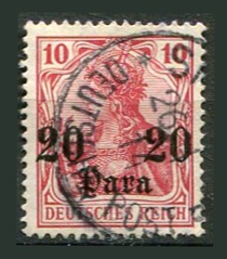 Tysk post i Tyrkiet Afa 37 Stemplet
