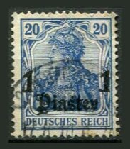 Tysk post i Tyrkiet Afa 38 Stemplet