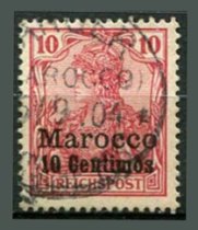 Tysk post i Marokko Afa 23 Stemplet