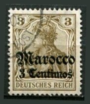 Tysk post i Marokko Afa 34 Stemplet