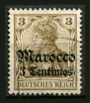 Tysk post i Marokko Afa 34 Stemplet
