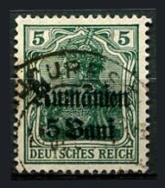 Tysk post i Rumænien Afa 8 Stemplet